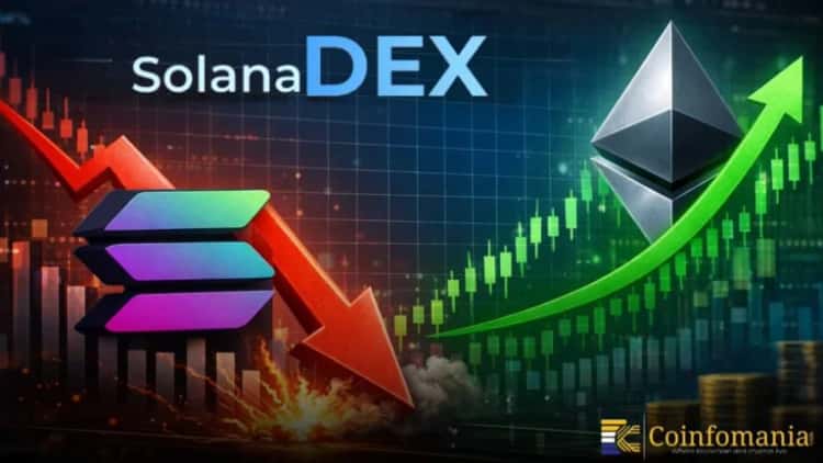 Объемы DEX Solana падают, в то время как Ethereum набирает силу