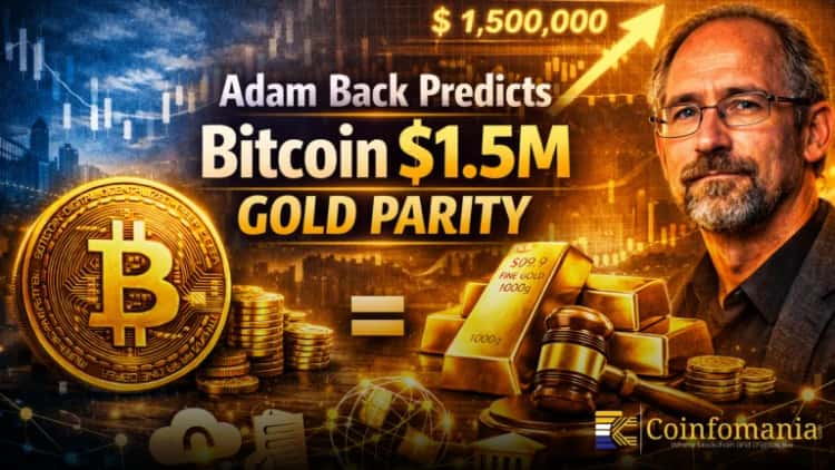 Adam Back Predicts Bitcoin $1.5M Gold Parity