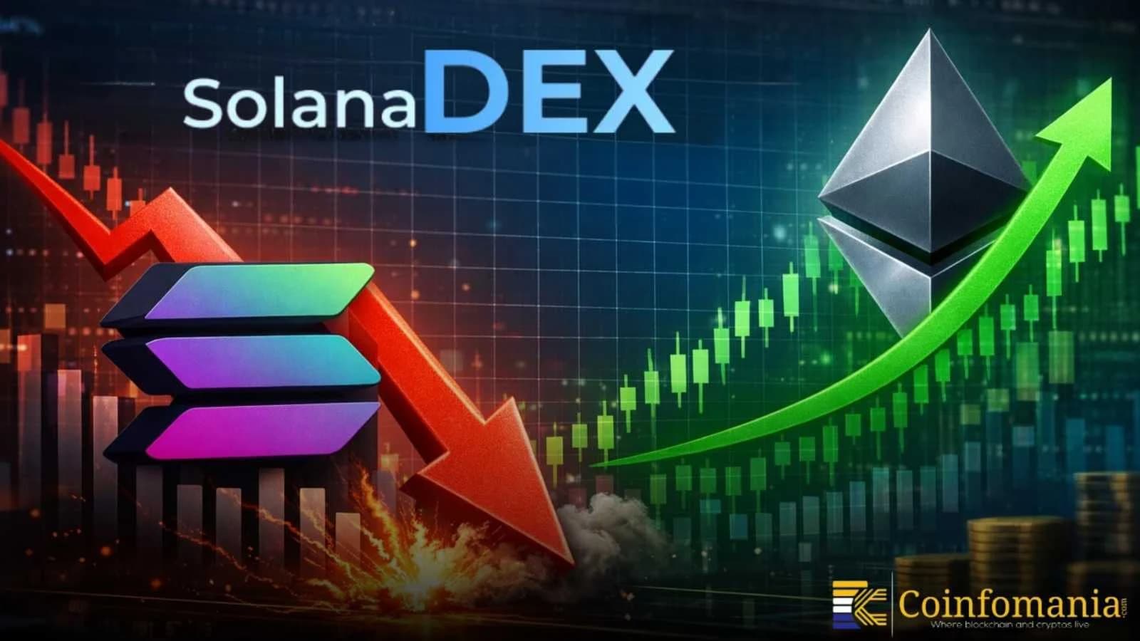 Solana DEX Volumes Crash As Ethereum Gains Ground