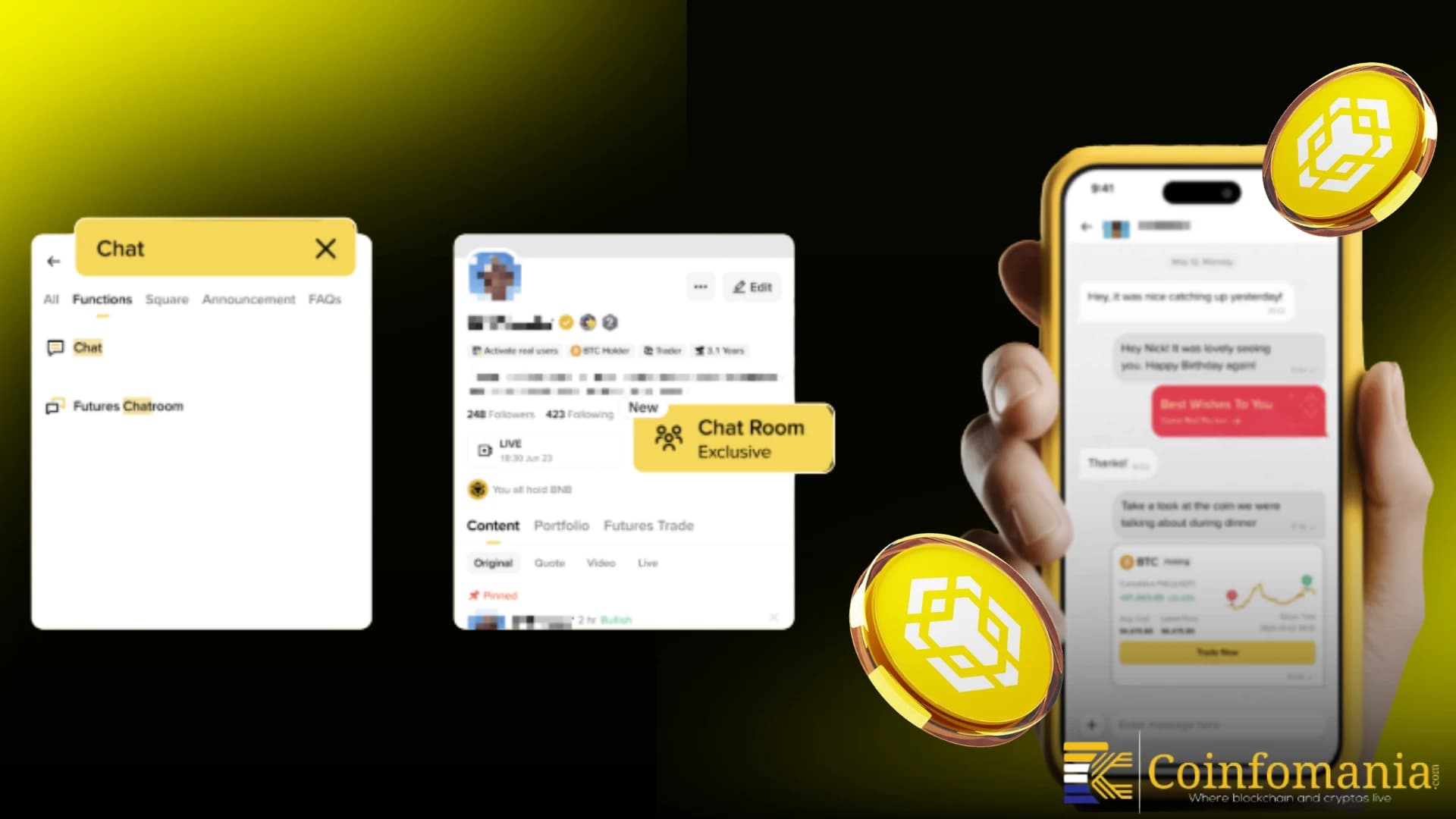 Binance Launches In App Chat With Crypto Transfers