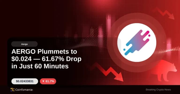 AERGO chute à 0,024 $ en seulement 60 minutes