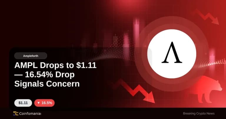 AMPL Drops to $1.11 — 16.54% Drop Signals Concern
