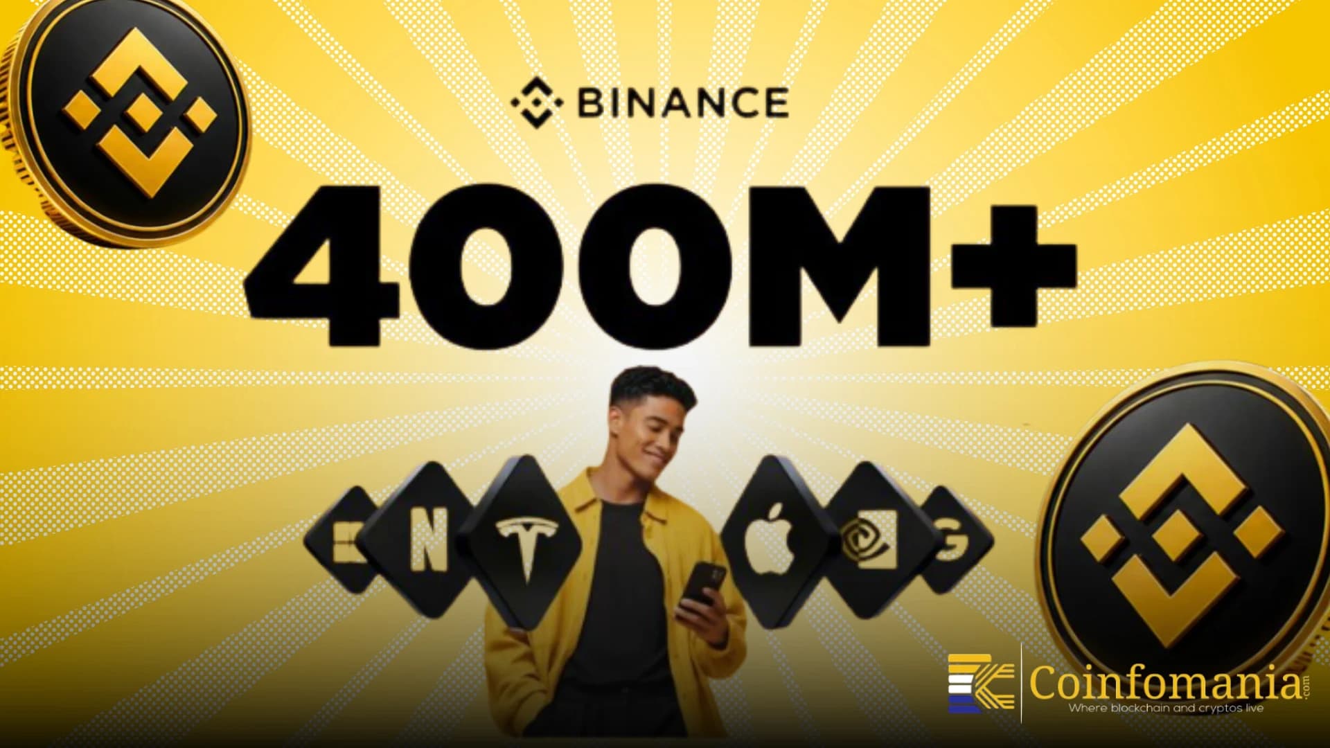นักลงทุนใน Binance ลงทุน 400 ล้านดอลลาร์ในหุ้น