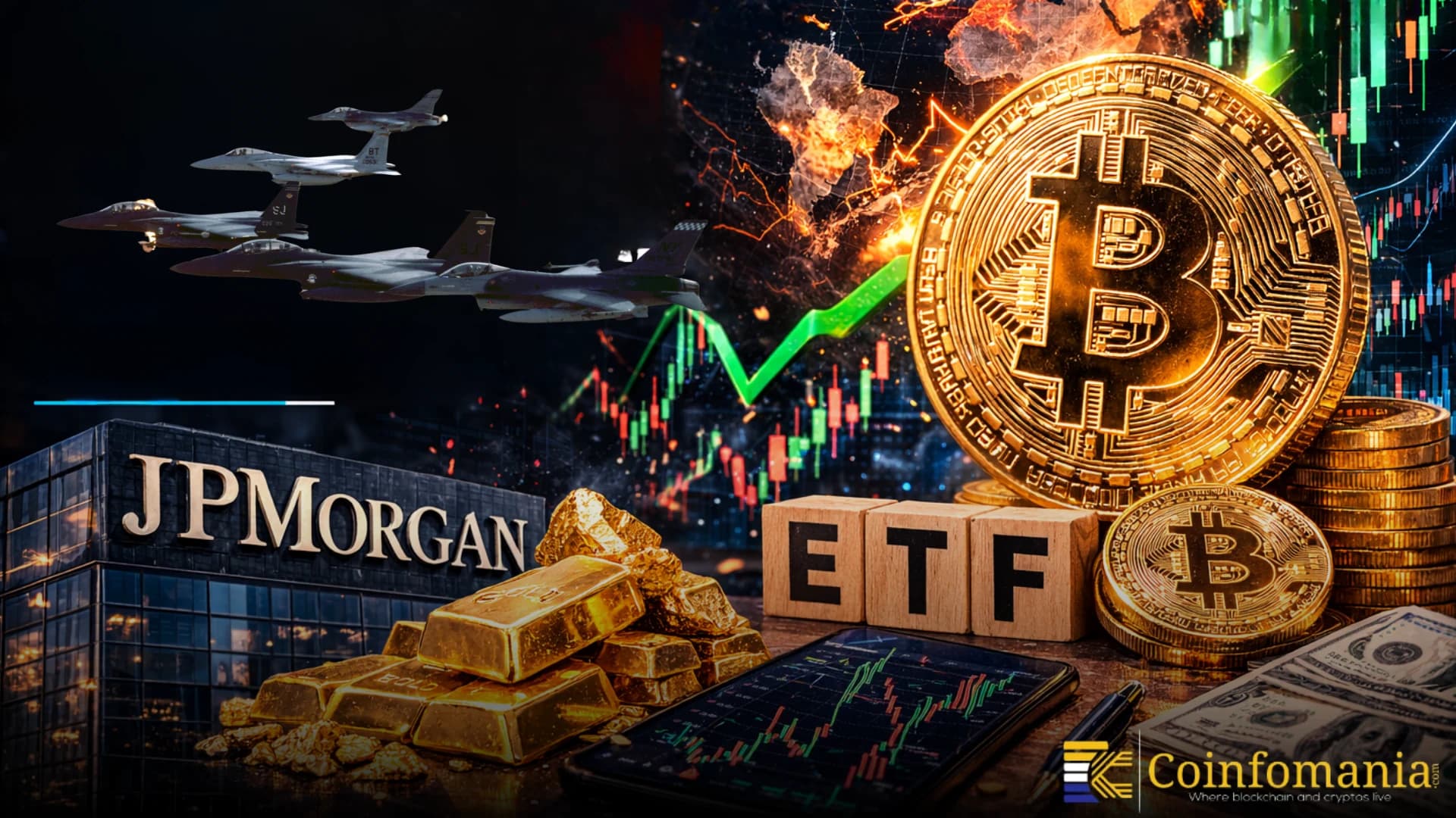Bitcoin ETFs Beat Gold Since War Began, JPMorgan Says