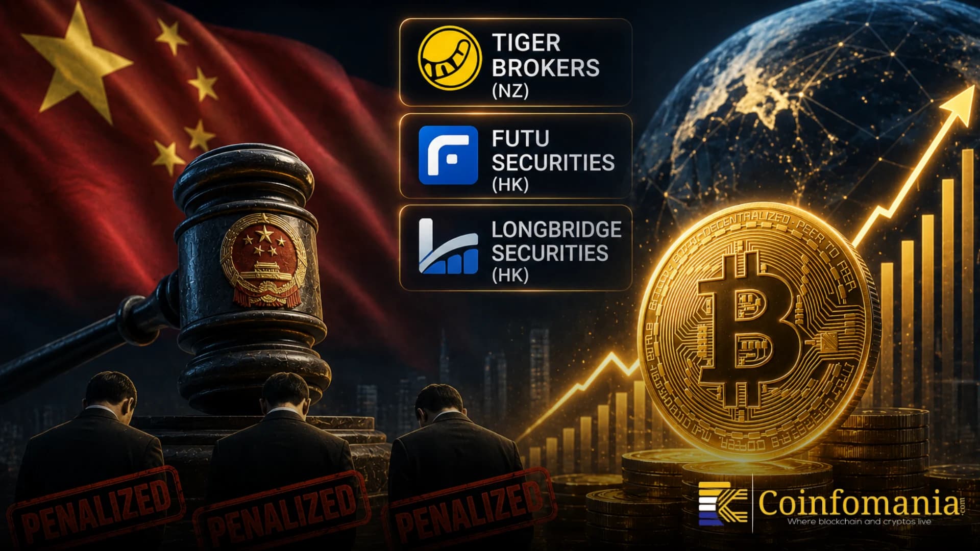 China Penalizes Three Brokers — Crypto Exchanges Could Benefit