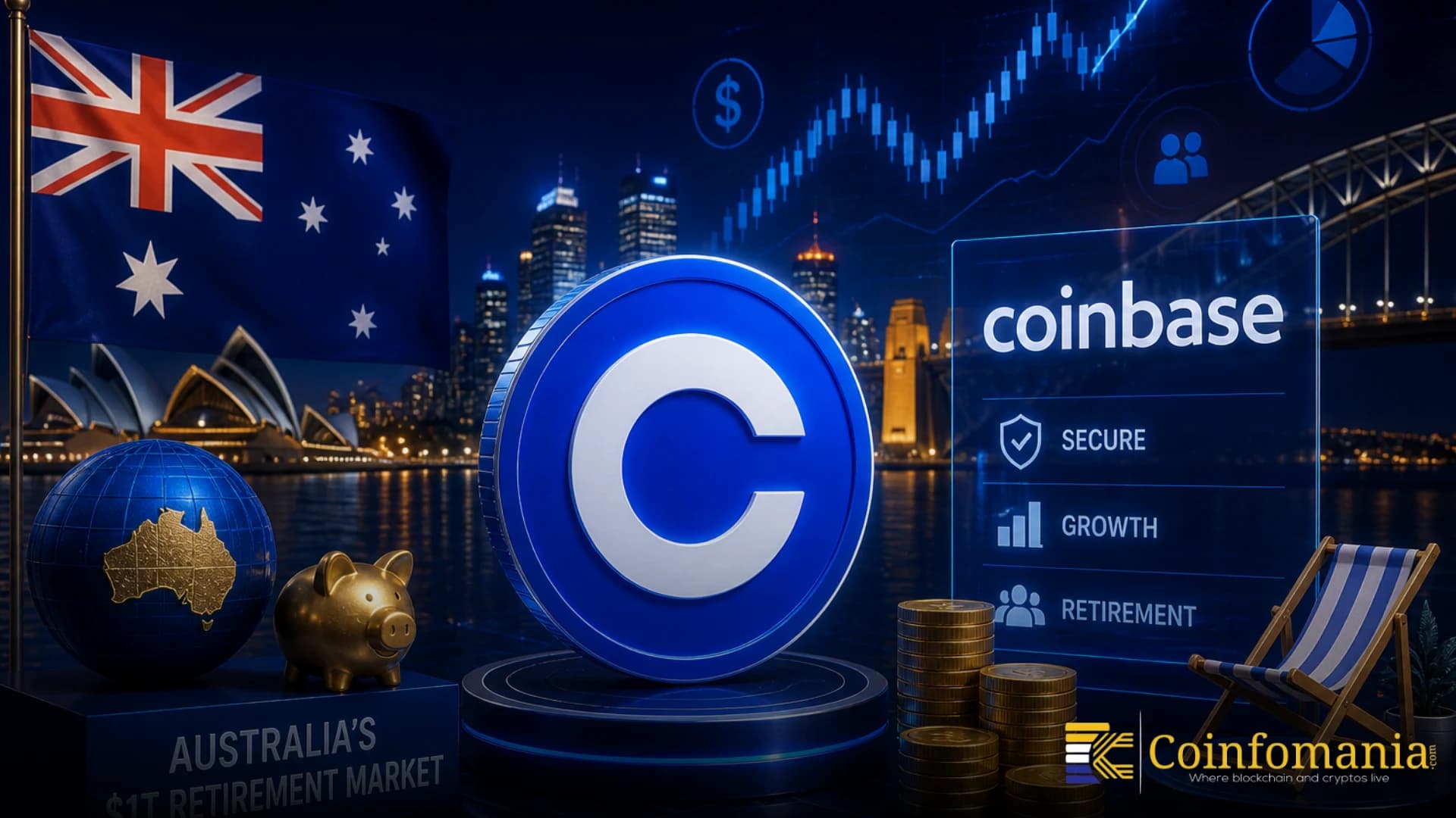 Coinbase Punta al Mercato Pensionistico da 1.000 Miliardi di Dollari in Australia con le Cripto