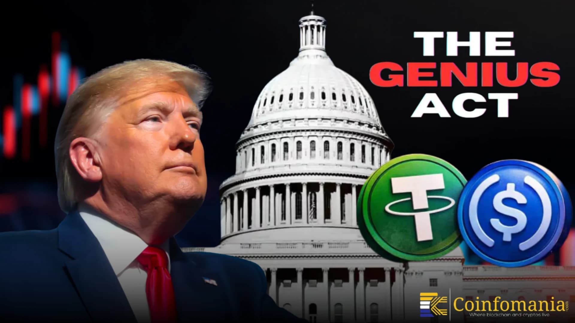 Donald Trump Backs Stablecoin Framework, Cites “Genius Act”