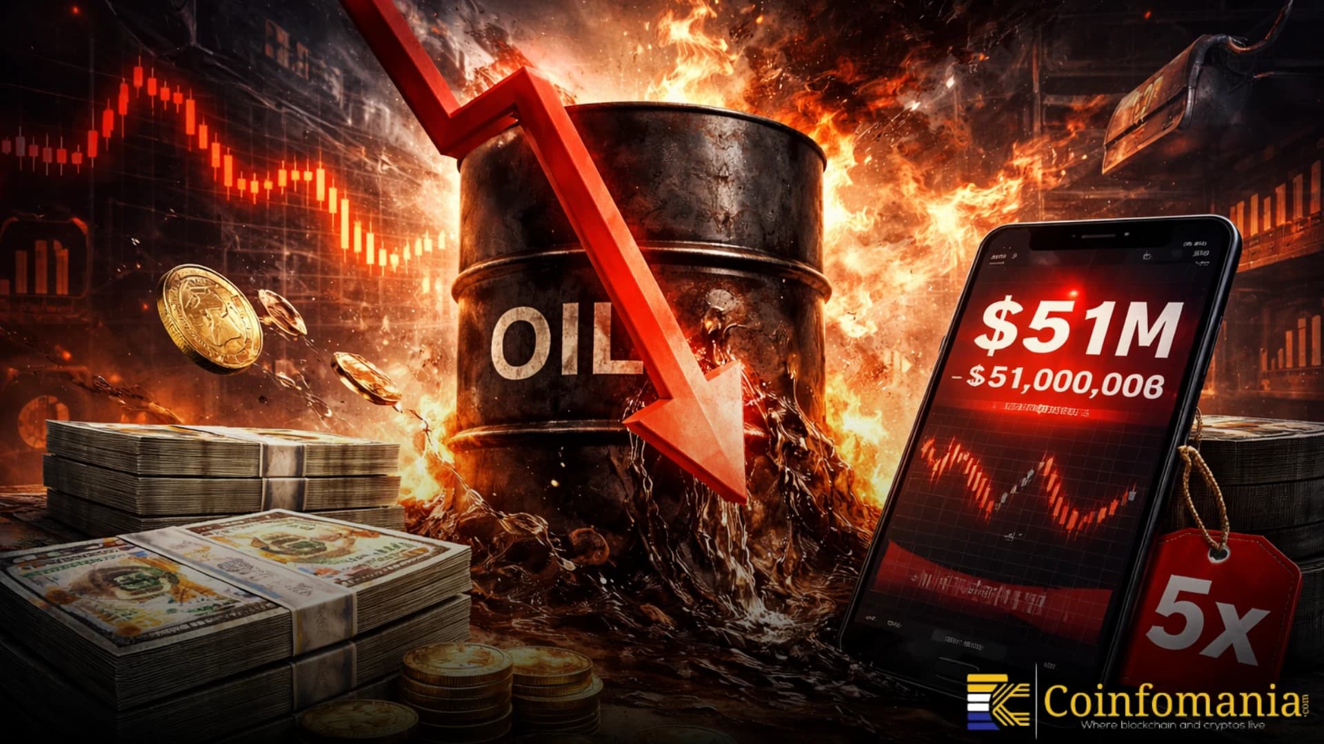 Massive $51M Brent Oil Short at 5x Leverage Sparks Debate