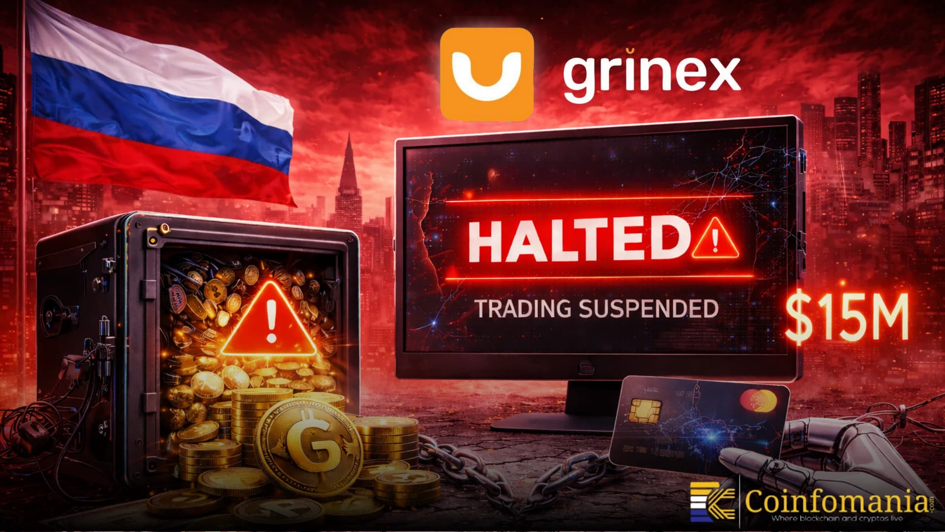 Russia’s Grinex Exchange Halts Trading After $15M Attack