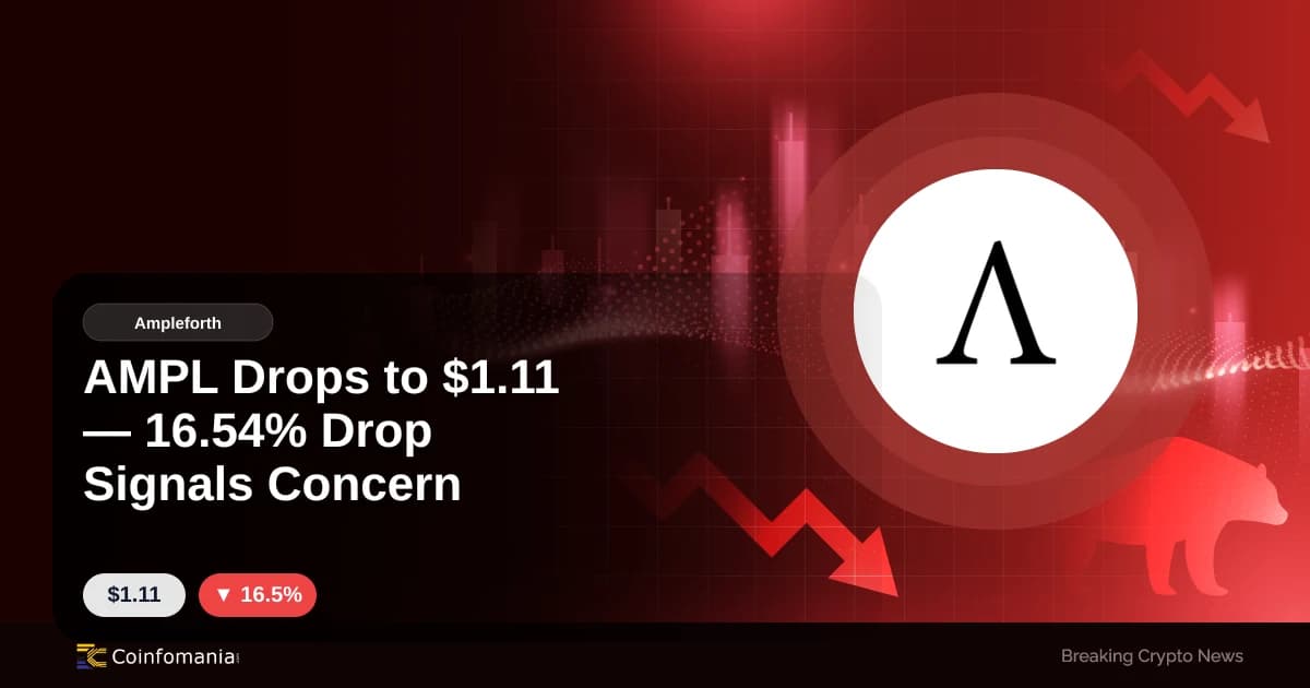 AMPL Drops to $1.11 — 16.54% Drop Signals Concern