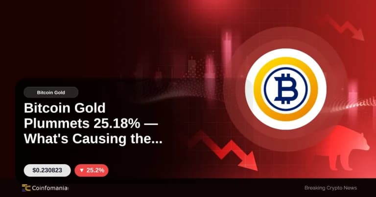 Bitcoin Gold Plummets 25.18% — What’s Causing the Drop?