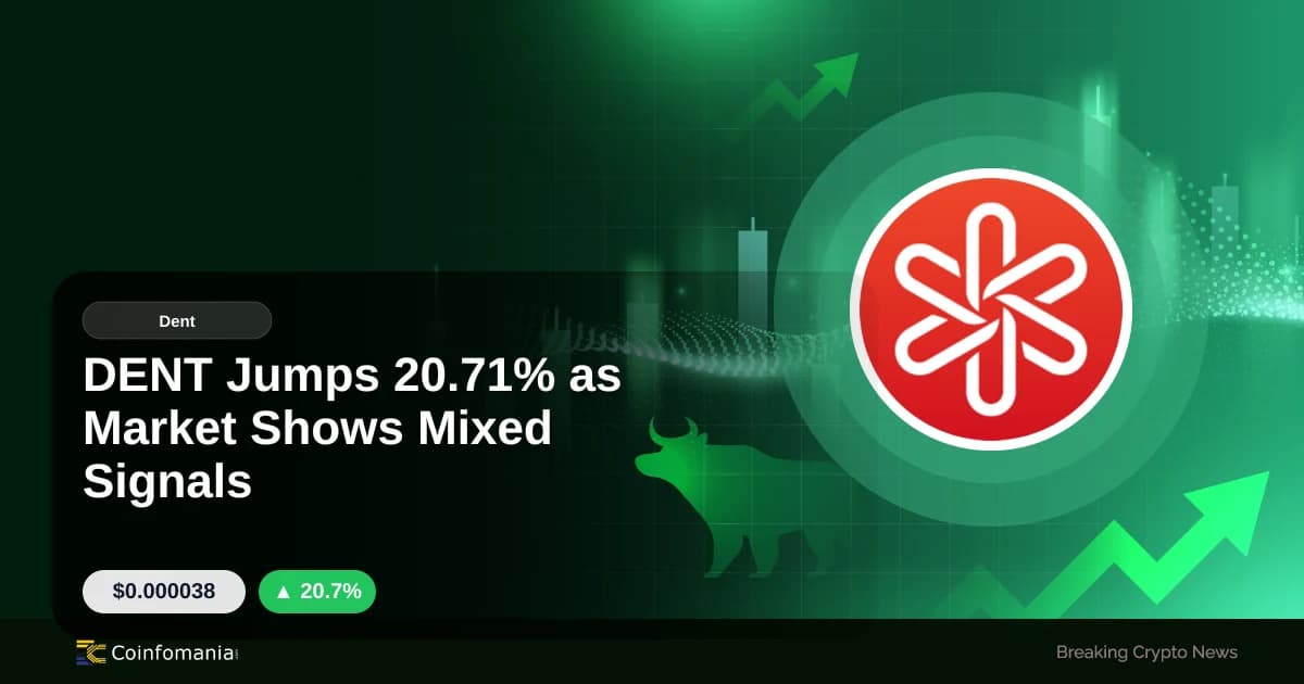 DENT Jumps 20.71% as Market Shows Mixed Signals