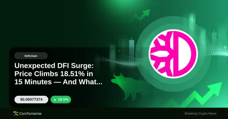 Unexpected DFI Surge: Price Climbs 18.51% in 15 Minutes — And What It Signals