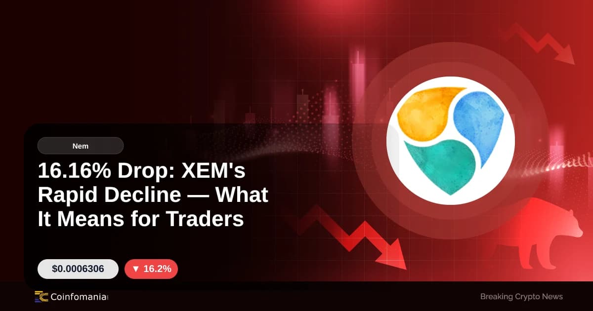 16.16% Drop: XEM’s Rapid Decline — What It Means for Traders